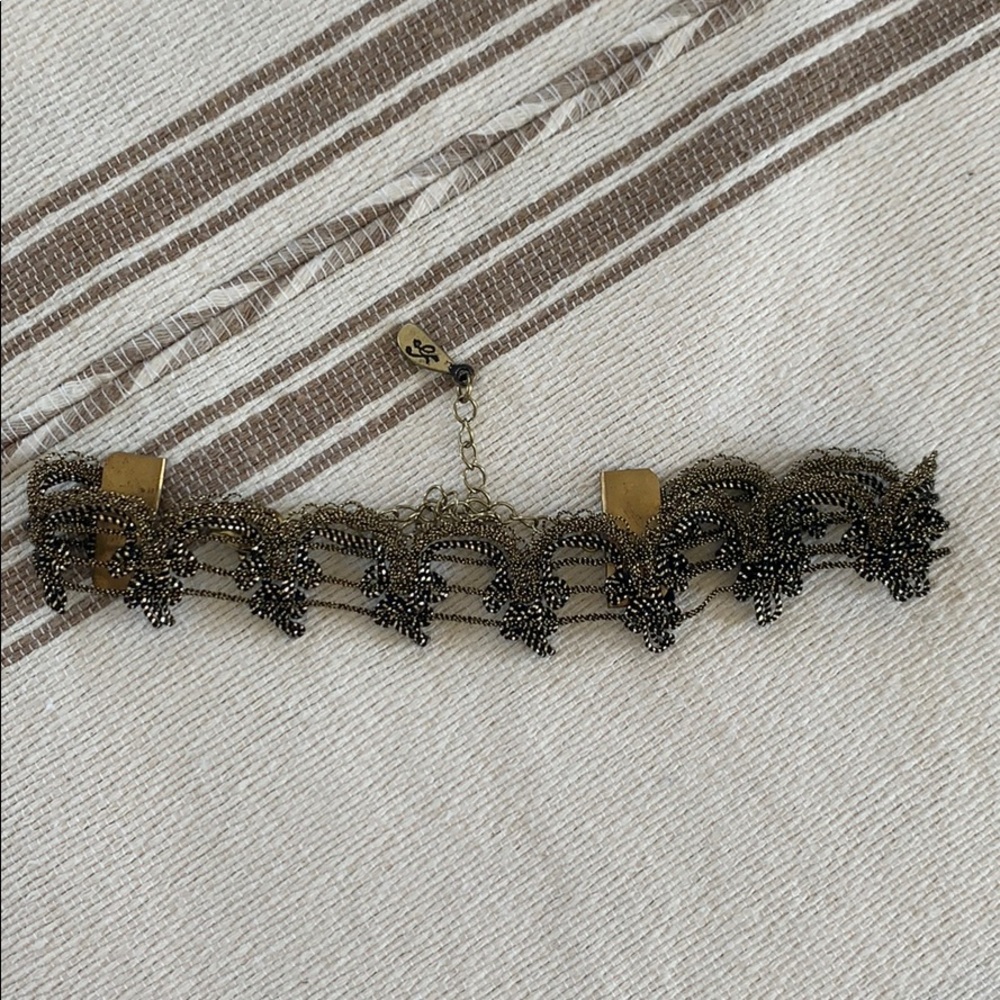 Free people crochet choker necklace